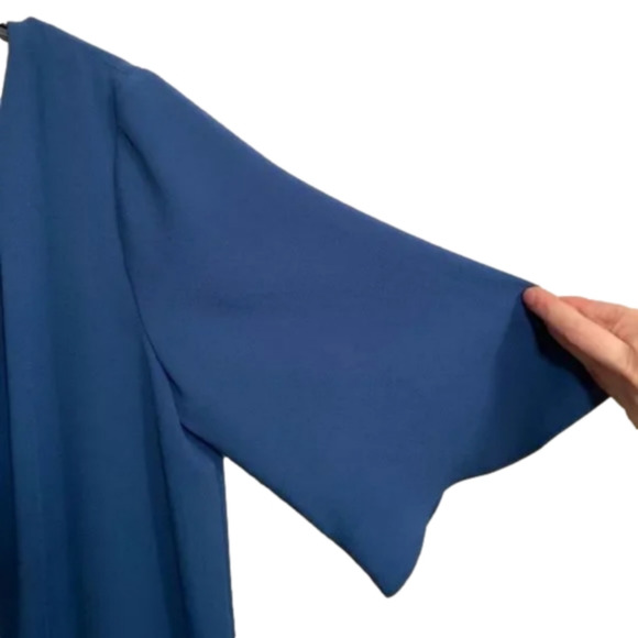 Trina Turk One Shoulder Gull blue green Fringe flapper Dress size medium new!!! - Picture 4 of 12